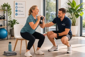 Exercise while taking glp-1 medication with strength training support in a clinic